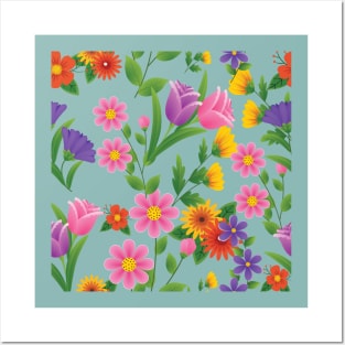 Flower pattern Posters and Art